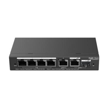 Switch 4 porturi PoE Gigabit 54W, uplink 2 x RJ45 + 1 x SFP, Cloud Management