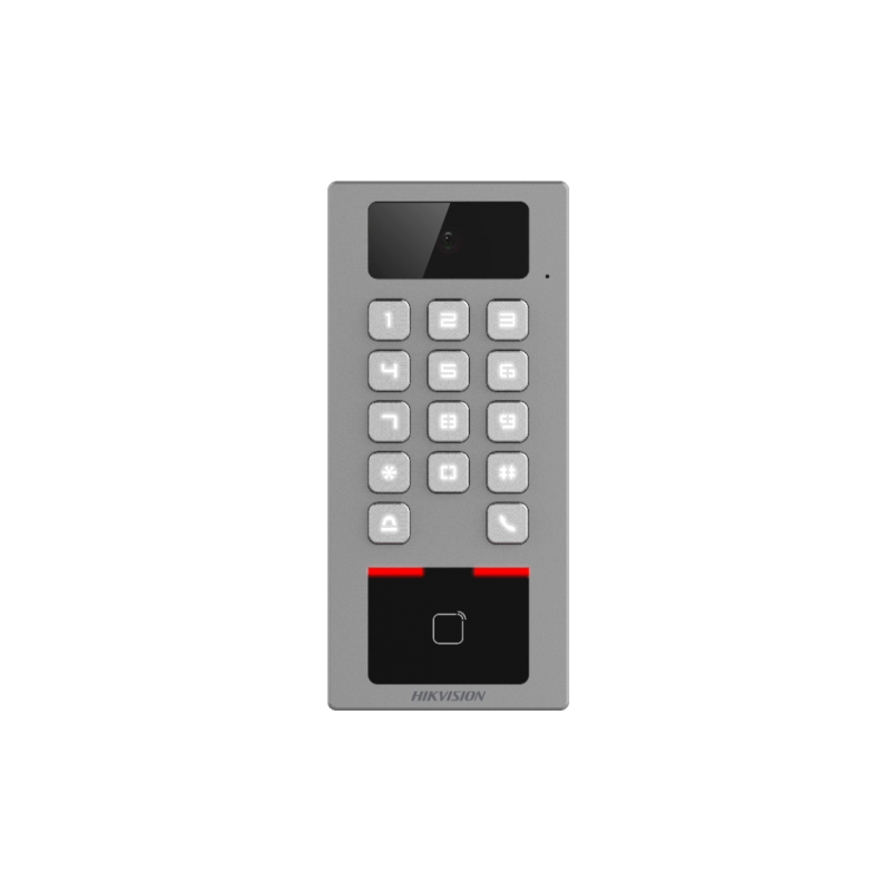 Terminal control acces si interfon cu tastatura si cititor card, rezolutie 2MP, Wi-Fi, RS485, Alarma