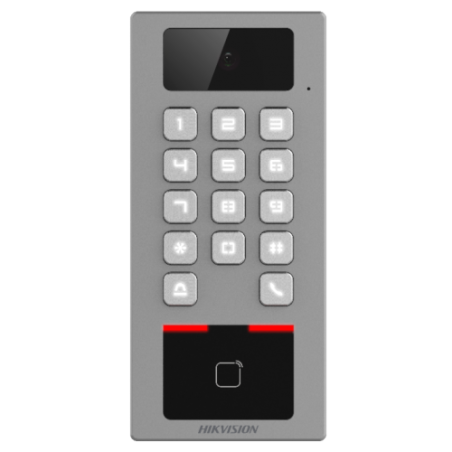 Terminal control acces si interfon cu tastatura si cititor card, rezolutie 2MP, Wi-Fi, RS485, Alarma